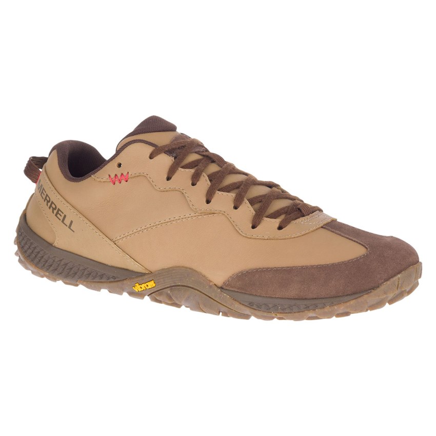 Chaussure Trail Merrell Glove 6 Leather Marron Clair Homme | B.O.TFLU